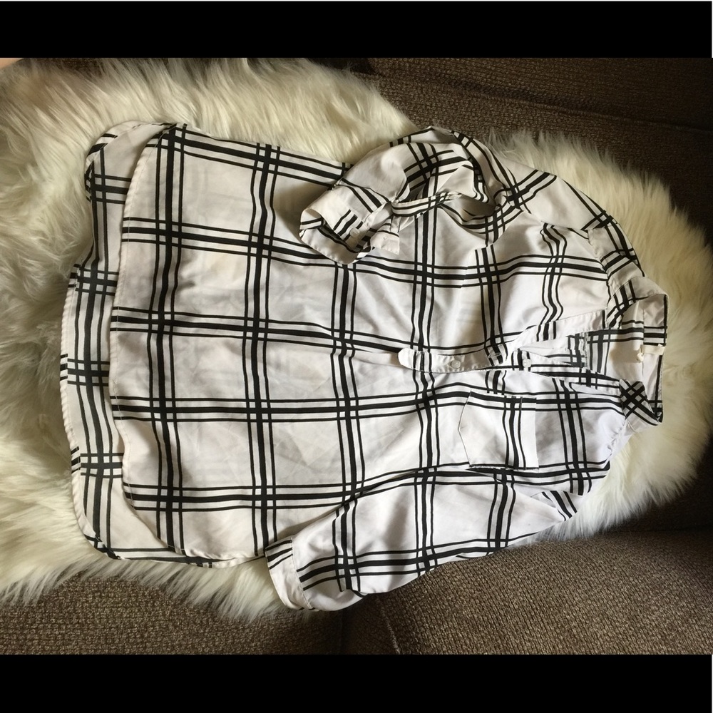 Long geometric pattern shirt